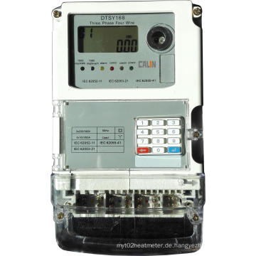 Drei Phase Sts Keypad Prepaid Energiezähler mit Plug-in GPRS Modul